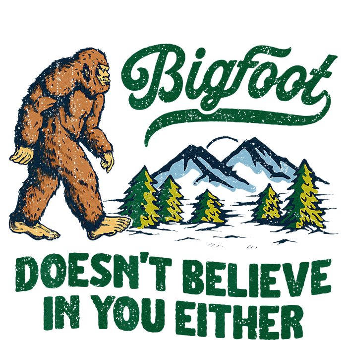 Bigfoot Doesn't Believe In You Either Funny Sasquatch Retro 25L Jumbo Tote