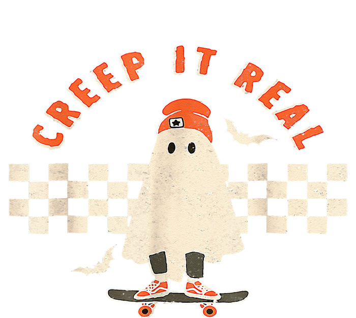 Vintage Retro Halloween Creep It Real Ghost Boy Fall Season Kids Hoodie