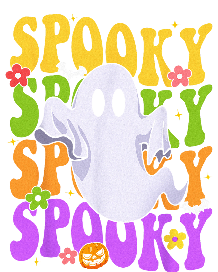 Retro Groovy Ghost Halloween Costume SPOOKY VIBES Sweatshirt Cinch Pack Bag