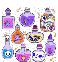 Magical Potions Bottles Witchy Halloween Print Tall Sweatshirt