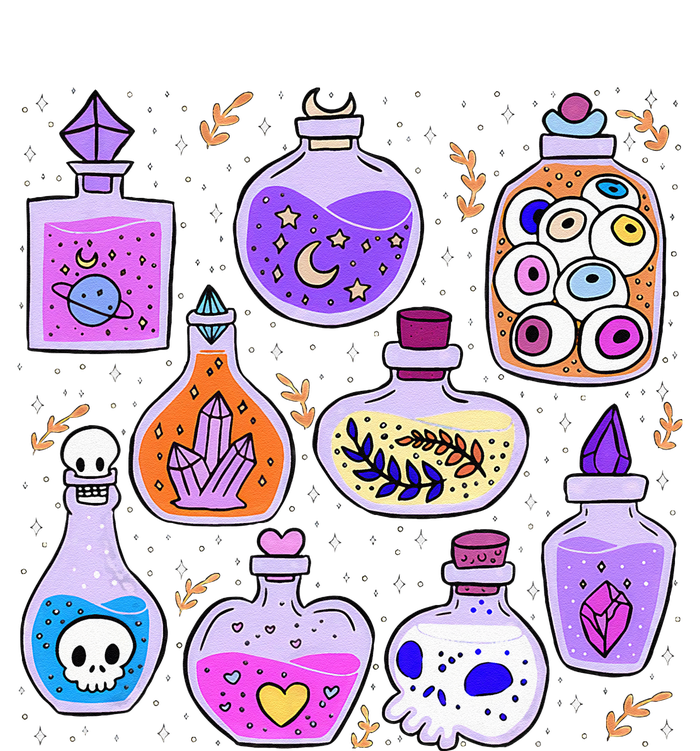 Magical Potions Bottles Witchy Halloween Print Tall Sweatshirt