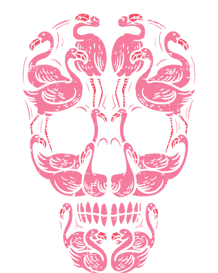 Pink Flamingo Skull Breast Cancer Awareness Halloween Women Toddler T-Shirt