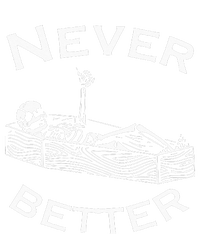 Never Better Skeleton Lazy Halloween Costume Funny Skull Women's Perfect Tri Tunic Long Sleeve Shirt