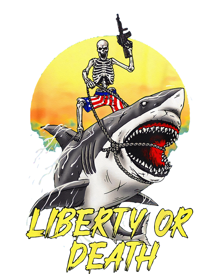 Skeleton Liberty Or Death Shark Halloween American Flag USA-Made Snowflake Beanie