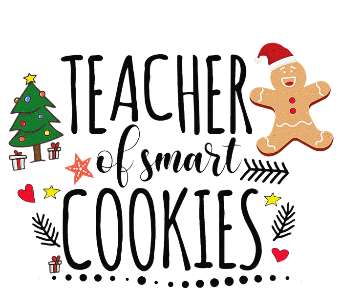 Christmas Teacher Of Smart Cookies Cute Gingerbread Funny T-Shirt