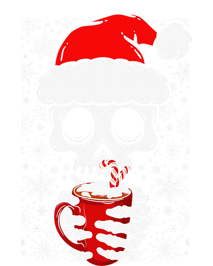 Christmas Skeleton Drinks Cocoa Santa Claus Skeleton Cooling Performance Crew T-Shirt