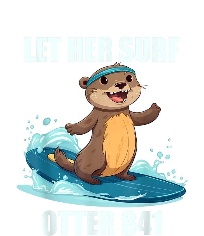 Let Her Surf Otter 841 Women's Racerback Cropped Tank