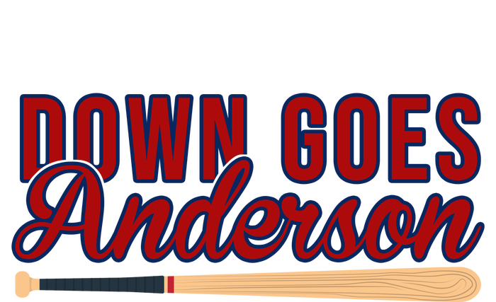 Down Goes Anderson Baseball Bat Kids Hoodie