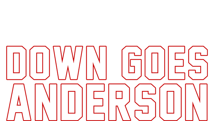 Down Goes Anderson Baseball Cleveland Vs Chicago Tank Top