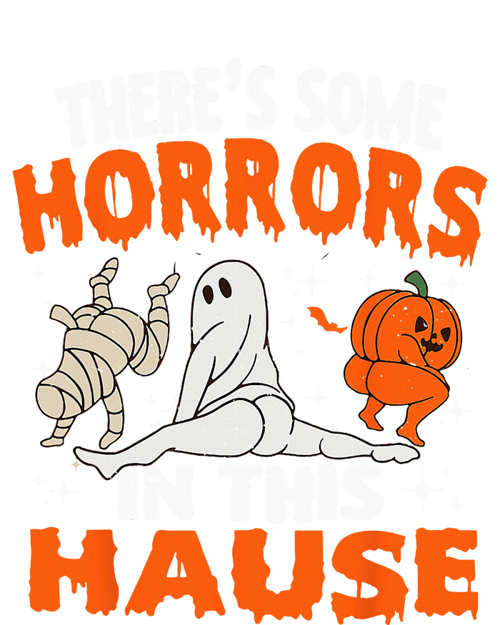 Theres Some Horrors In This House Ghost Pumpkin Halloween Bumper Sticker