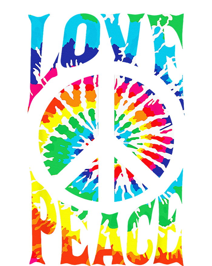 Tie Dye Peace Sign Love 60s 70s Hippie Women Mom Dry Zone Grid Polo