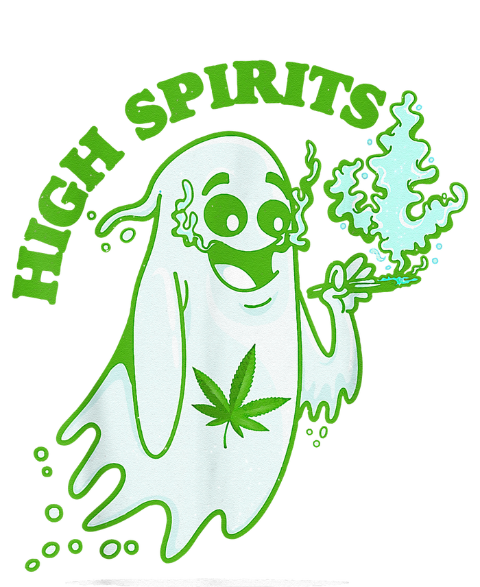 Funny Halloween Marijuana Cannabis Ghost Design Weed Smokers T-Shirt