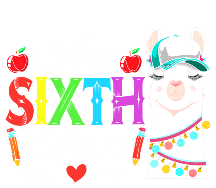 Funny Hello Sixth Grade Llama Back To School First Day Cute Gift Full Zip Hoodie