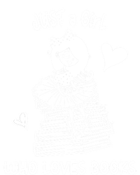 Just A Who Loves Books Reading Book Cute Heart Bookish Gift T-Shirt