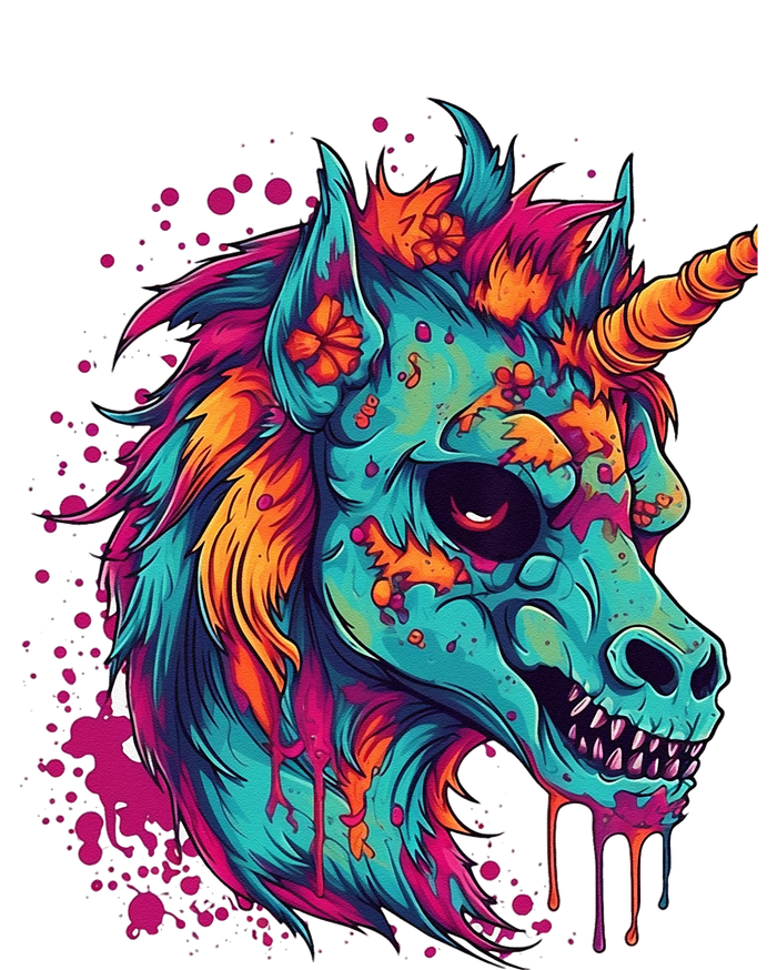 Zombie Unicorn Halloween Costume Scary Magical T-Shirt