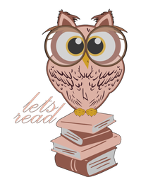 Owl On Books Lets Read Gift Tank Top