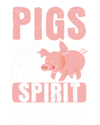 Pigs Are My Spirit Animal Pig Farmer Funny Pig Lover Gift Stripe Pom Pom Beanie