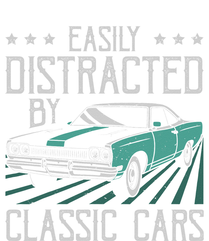 Easily Distracted By Classic Cars Funny Old Vintage Car Guy Premium T-Shirt