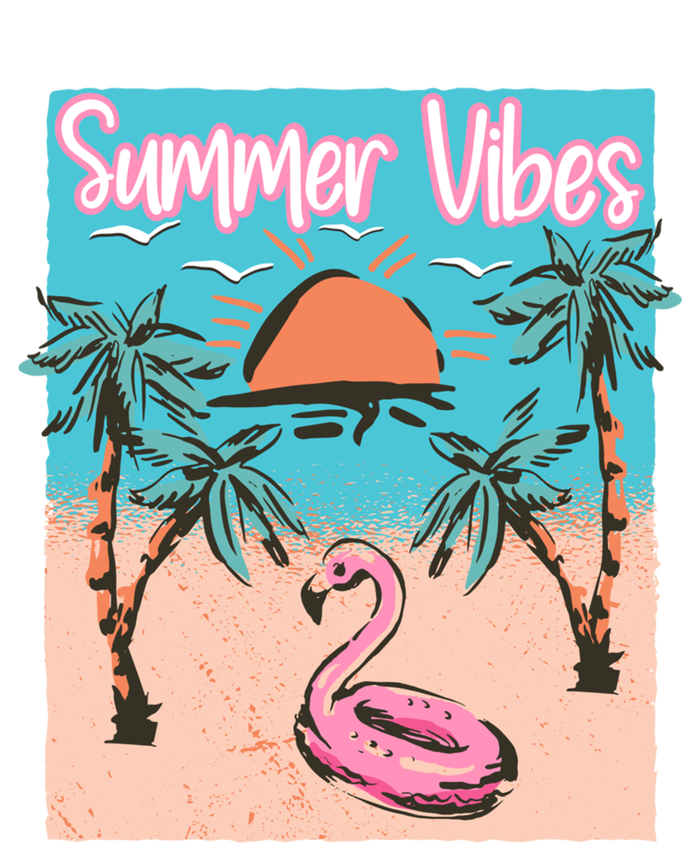 Summer Vibes Vacay Beach Flamingo Vacation Gift T-Shirt