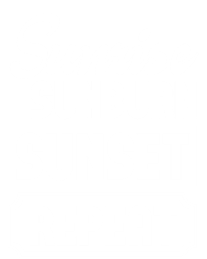 Sunrise Sunburn Sunset Repeat Funny Cute Gift Women's V-Neck T-Shirt