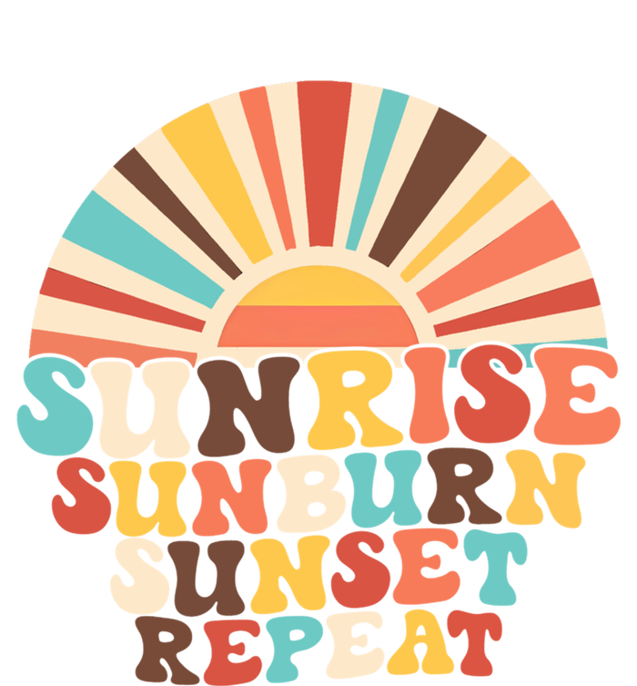 Sunrise Sunburn Sunset Repeat Summer Vibes Retro Beach Funny Gift Women's Tri-Blend 3/4-Sleeve Raglan Shirt