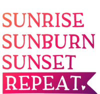 Sunrise Sunburn Sunset Repeat Summertime Sun Tan Design Cool Gift Sustainable Knit Beanie