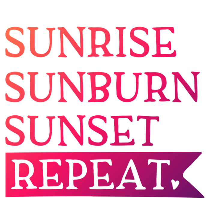 Sunrise Sunburn Sunset Repeat Summertime Sun Tan Design Cool Gift Sustainable Knit Beanie