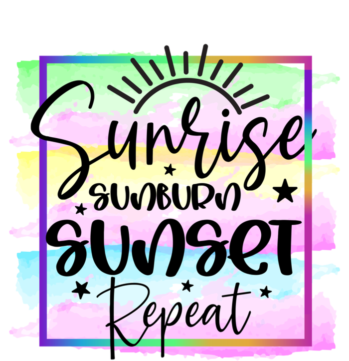 Sunrise Sunburn Sunset Repeat Cool Gift Zip Tote Bag