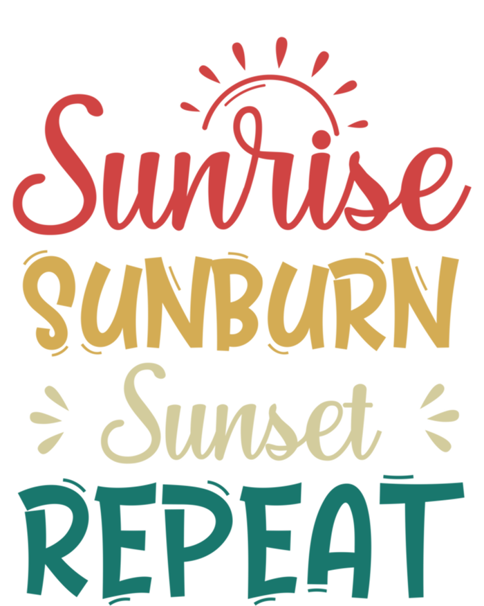 Sunrise Sunburn Sunset Repeat Gift Valucap Bio-Washed Visor