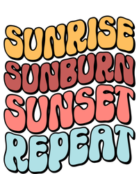 Sunrise Sunburn Sunset Repeat Vacation Retro Gift T-Shirt