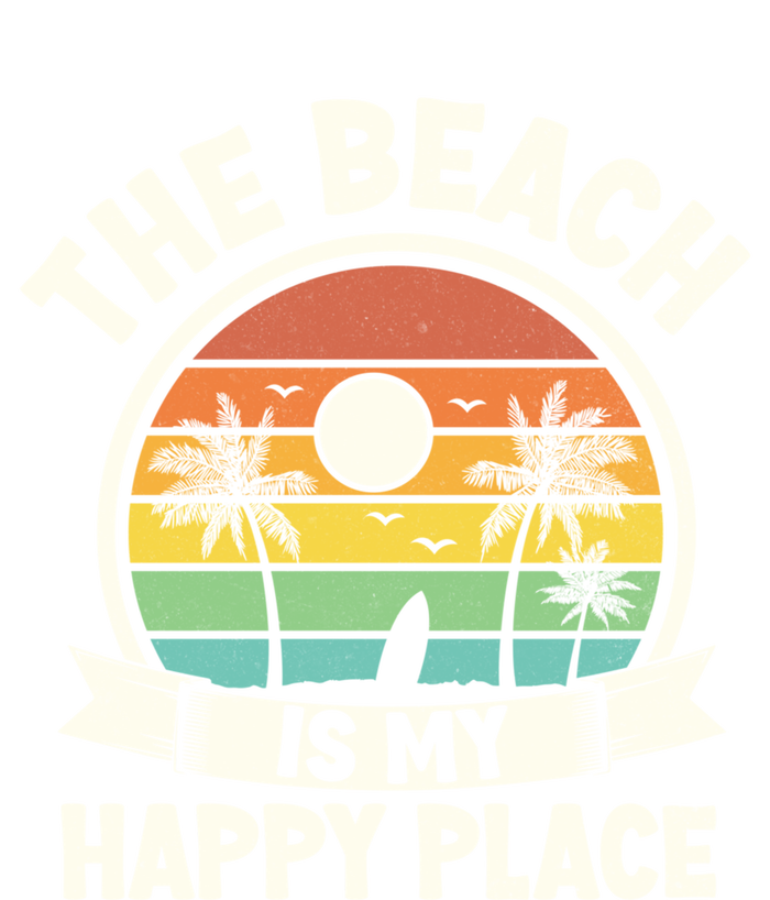 The Beach Is My Happy Place Beach Trip Retro Summer Vacation Gift T-Shirt