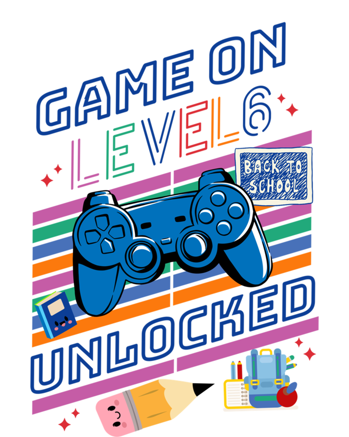 Game On Level 6 Unlocked 6Th Grader Back To School Gamer Gift Tote Bag