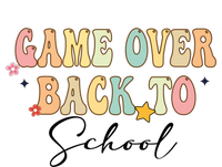 Game Over Back To School Teacher Groovy Retro Gift V-Neck T-Shirt