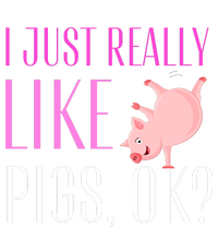 I Just Really Like Pigs Ok? Cute Pink Pigs Snapback Five-Panel Rope Hat