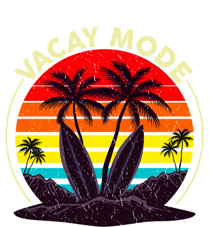 Vacay Mode Coconut Palm Trees Retro Surfing Summer Vibes Great Gift Women's Racerback Tank