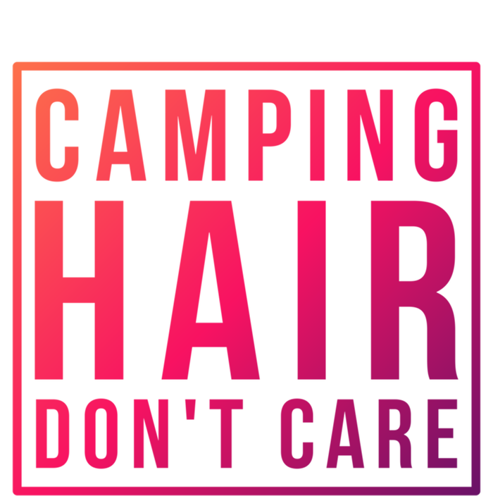 Camp Funny Gift Ladies Camping Hair Dont Care Gift Women's V-Neck T-Shirt