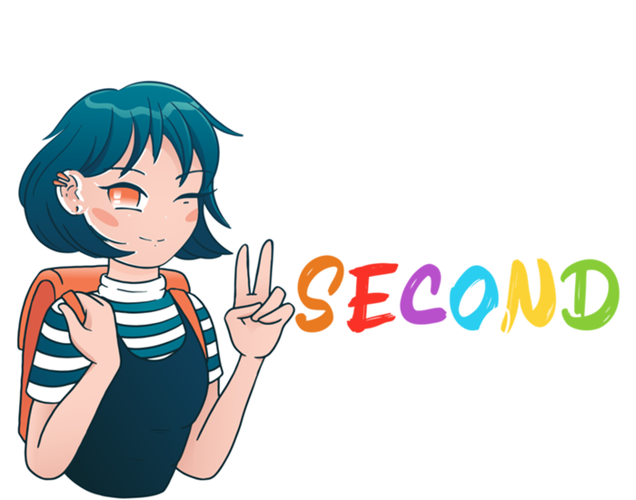 Hello Second Grade Anime Going To School Funny Gift Full Zip Hoodie