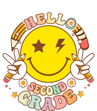 Hello Second Grade Hippie Smile Face Back To School Teacher Gift Toddler Long Sleeve Shirt