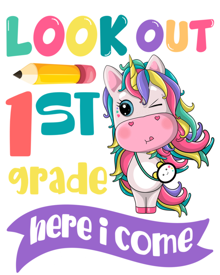 Look Out 1St Grade Here I Come Unicorn First Grade Gift Tie Dye Hoodie