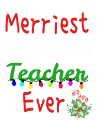 Merriest Fourth Grade Teacher Ever Christmas Tree Cool Gift T-Shirt