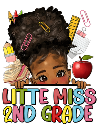 Little Miss Second Grade Back To School Messy Bun Afro Girl Women’s Perfect Tri Rocker Tank