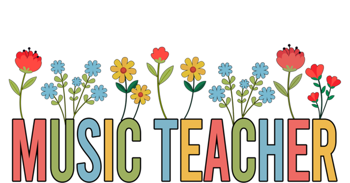 Music Teacher Retro Wildflowers Back To School Gift Poster