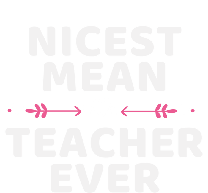 Nicest Mean Teacher Ever Funny Teaching Saying For Teachers Gift V-Neck T-Shirt