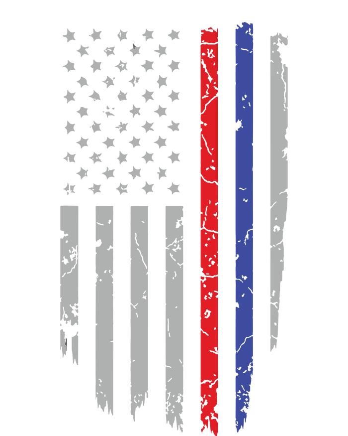 American Flag Red Blue Thin Line Apparel Firefighter Police Canvas