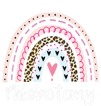 Funny Phlebotomy Squad Phlebotomy Tech Rainbow Boho Leopard Kids T-Shirt