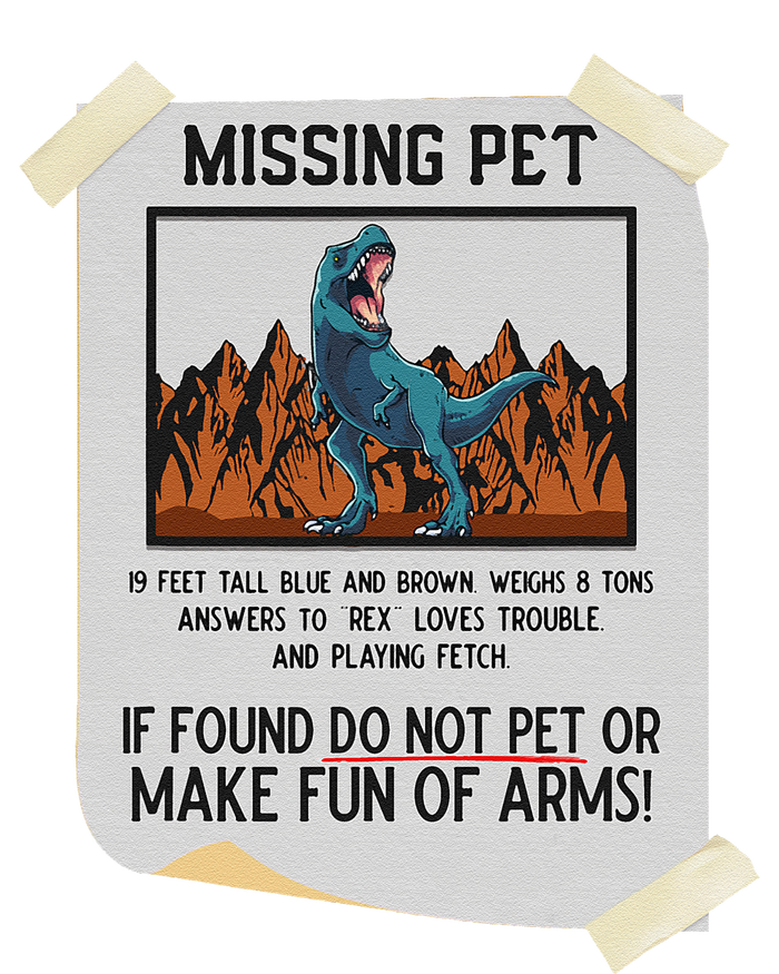 Missing Pet Dinosaur T Rex Lover Funny Halloween Costume T-Shirt