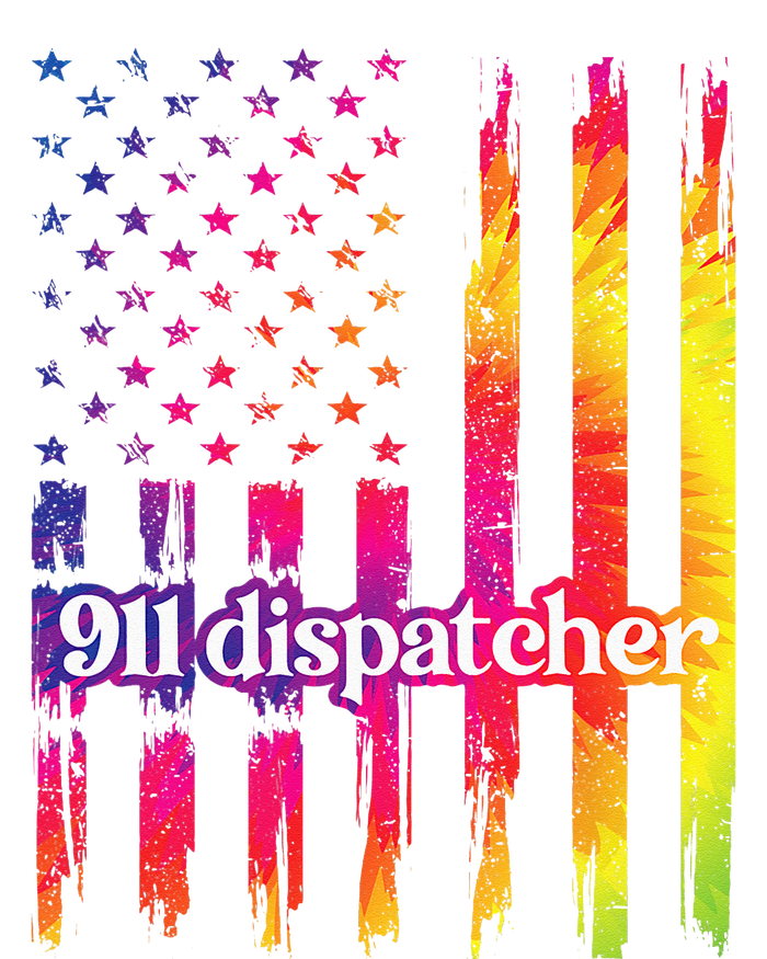 911 Dispatcher US Flag Emergency Dispatcher Button