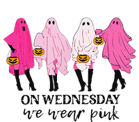 On Wednesday We Wear Pink Ghost Halloween Breast Cancer Bumper Sticker