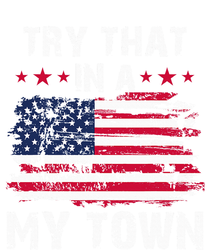 Vintage Try That In My Town American Flag Grommeted Golf Towel