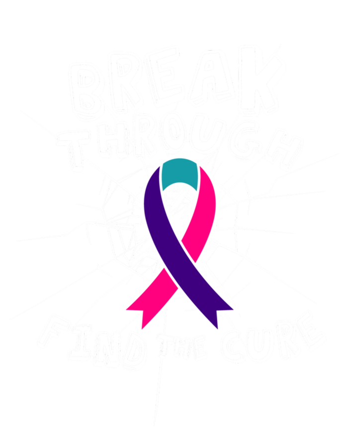 Find A Cure Thyroid Cancer Awareness Ribbon Funny Gift Hoodie